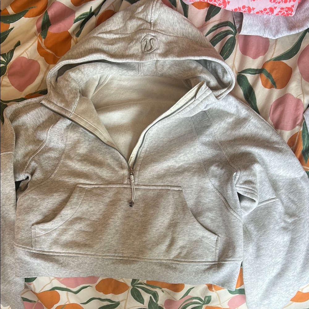 lululemon scuba half zip gray